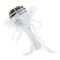 Foam Wedding Bouquet Holder for Fresh and Artificial Flower Arrangements with Lace and Rhinestones (3 x 7 In)